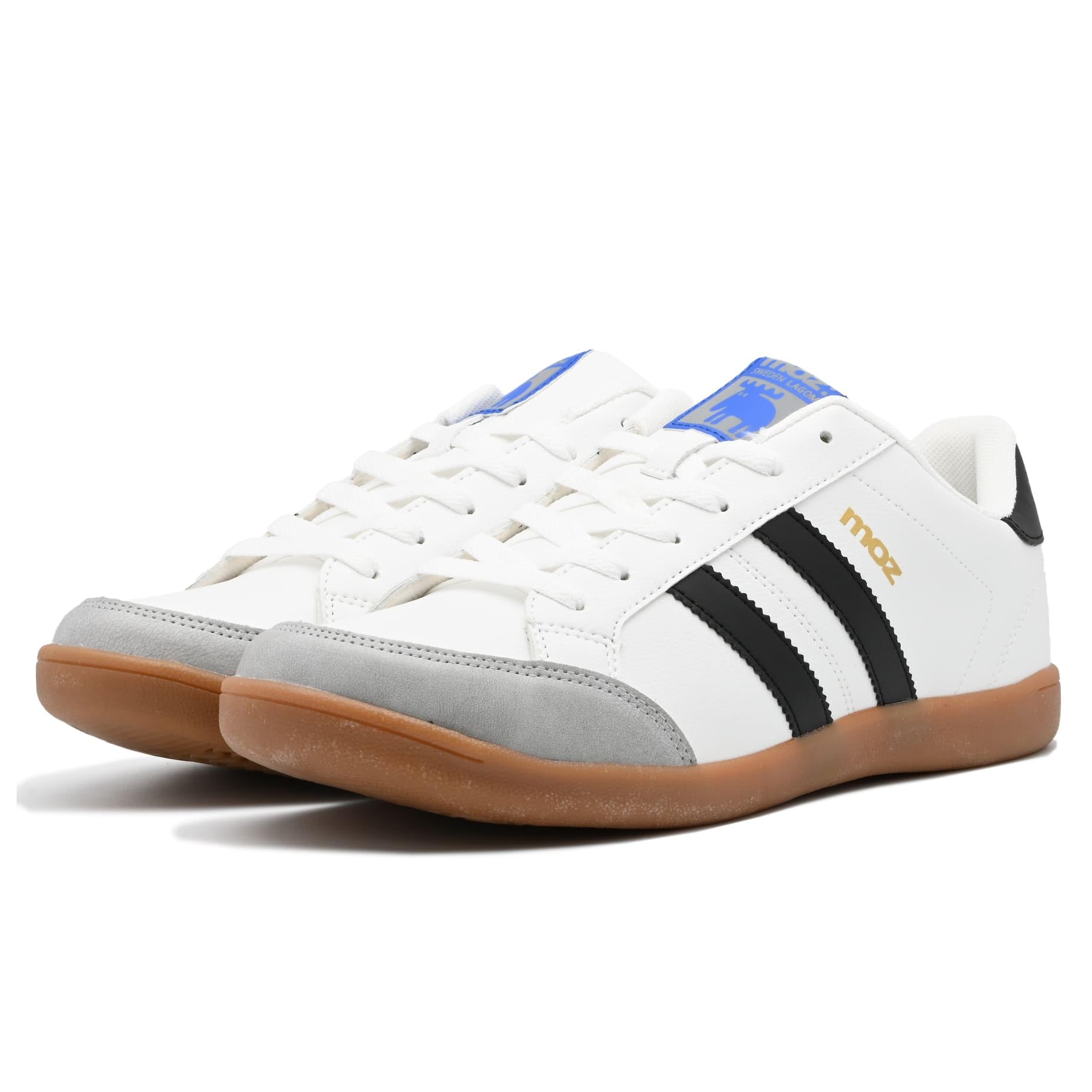 

Mozu Retro Classic Sneakers with 3E Equivalent Memory Foam Cushion Insole Size 5222 Men s (White/Black, 25.0 cm)