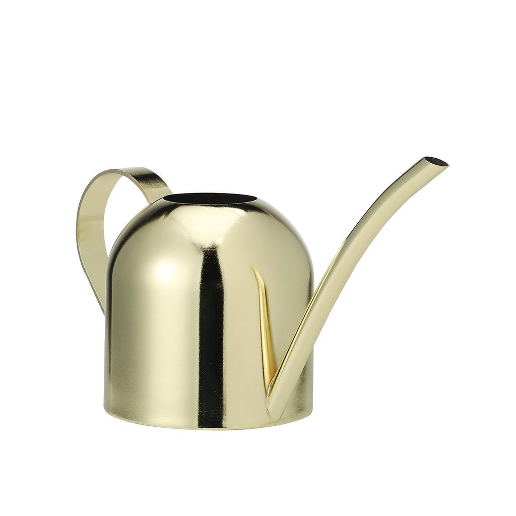 (Gold) Stainless Steel Long Spout Watering Can for Flowers and Plants, Small Watering Can, Gardening Tool, 450ml 16.9oz
