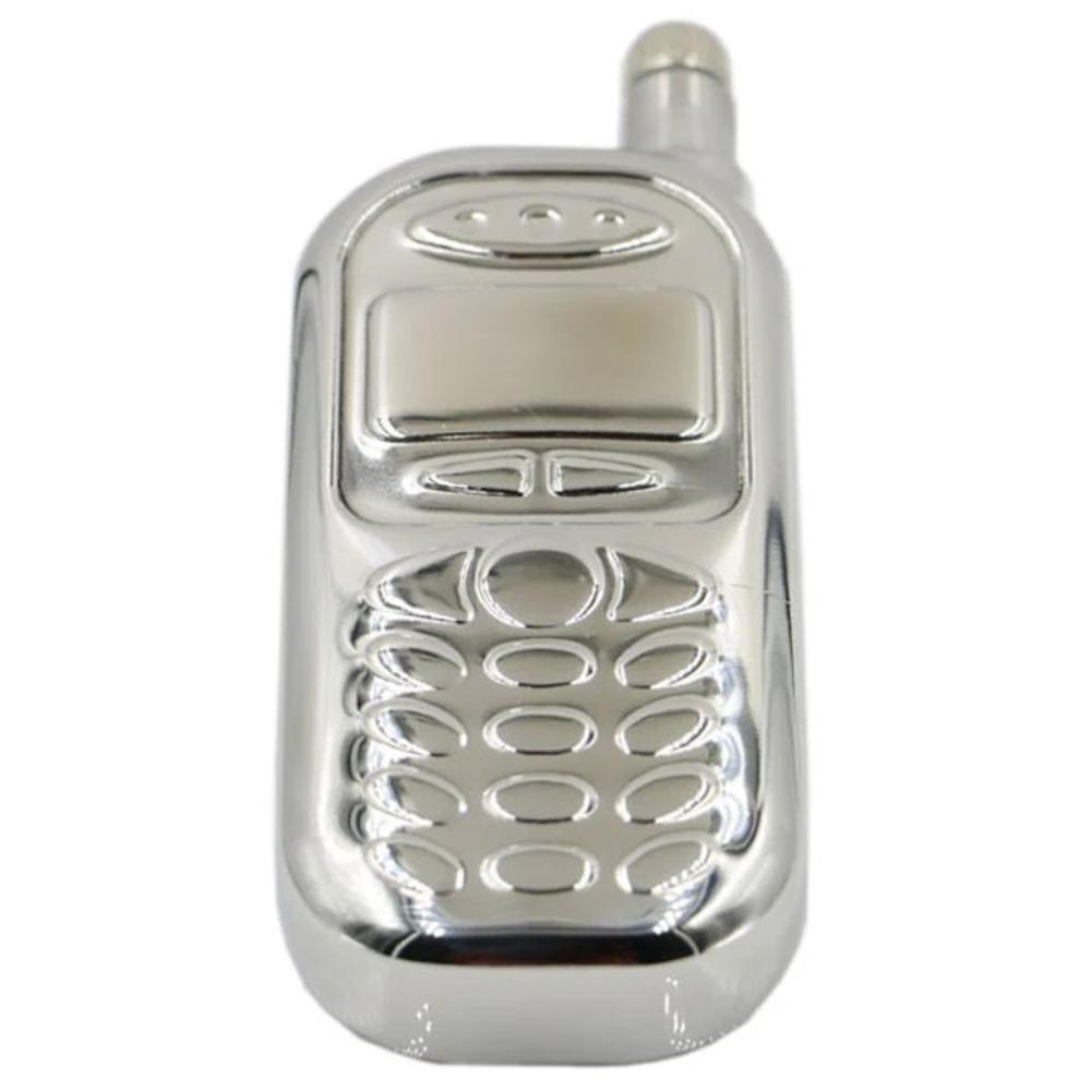 Stainless Steel Whisky Flagon 3oz Wine Bottle Drinkware Phone Shaped Hip Flask  Camping