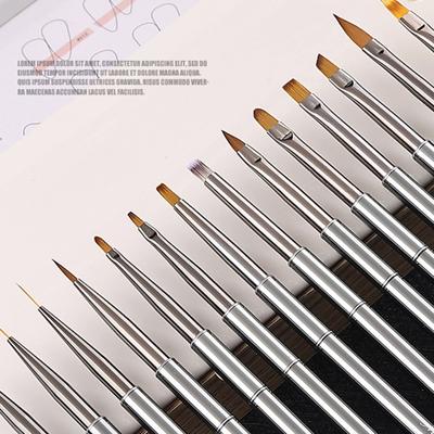 Nail Art Magnetic Easy Apply To Use Pen Smoothly Metal Body Brass Pen Bucket Flexible