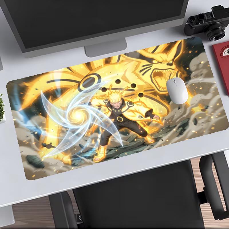 Uzumaki Naruto Extended Gaming Mouse Pad with Stitched Edges NonSlip Rubber Base Waterproof Desk Mat for Computer Laptop Office Gaming