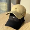 Korean-style new simple letter-embroidered hard-top baseball cap for women, fashionable and versatile street-style trendy sun-shading cap