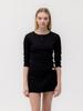 GLOWNY 3/4 Button Fly Knit Tee (Black)