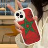 M-Morocco Flag Phone Case For IPhone 16 15 14 13 12 11 Pro Max Plus Soft Leather Cover