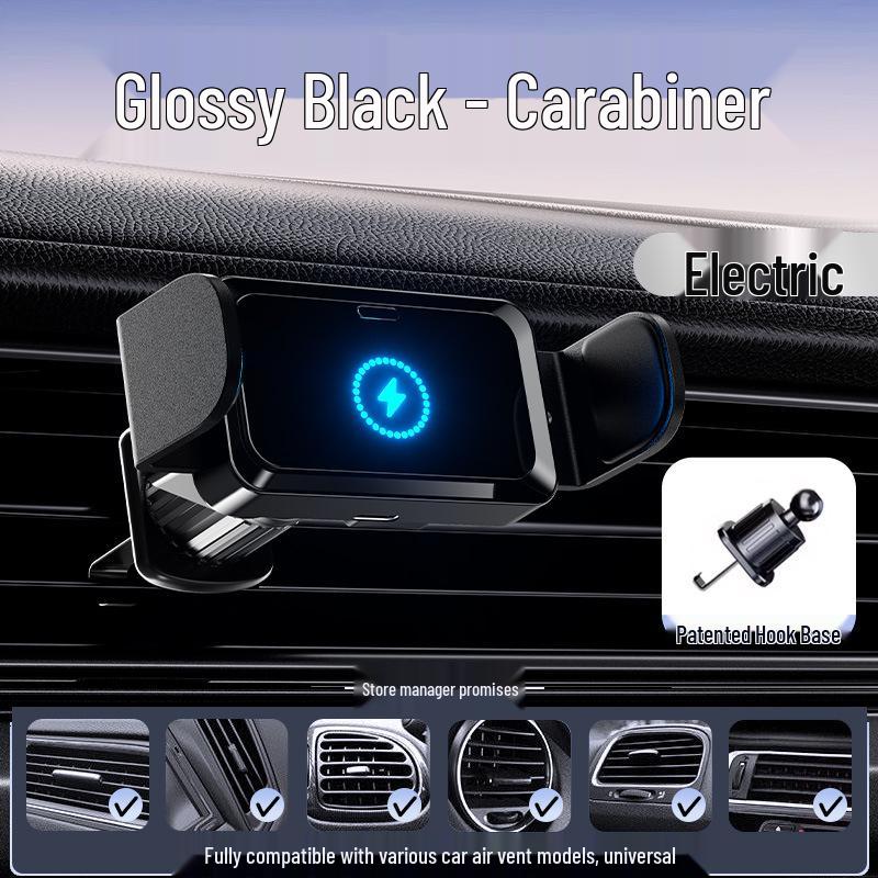 Car Wireless Fast Charging Phone Holder: Auto-Clamping Air Vent Mount