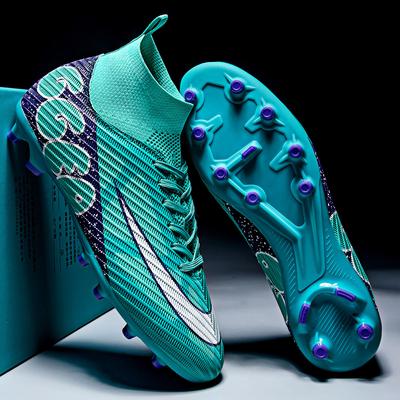 2024 Men's Soccer Shoes Large Size Ultralight Football Boots Boys Sneakers Non-Slip AG/TF Soccer Cleats Ankle Boots Unisex