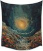 Gothic Enchanted Forest Art Tapestry Dark Academia Fantasy Lantern Aesthetic Tapestries Boho Vintage Wall Hanging Decor Bedroom