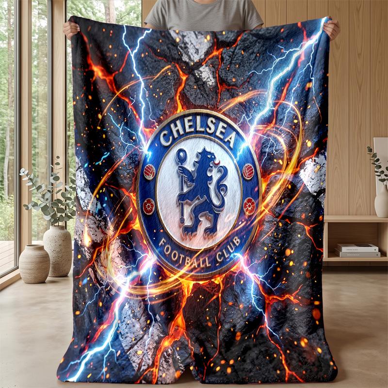 Coperta a tema Chelsea FC Morbida coperta in flanella Coperta morbida da divano Coperta accogliente per divano e letto per la decorazione della casa