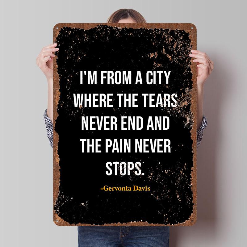 Gervonta Davis Boxer Metal Posters Custom Vintage Metal Signs Wall Art Tin Plaque for Man Cave Modern Home Decoration Ornaments