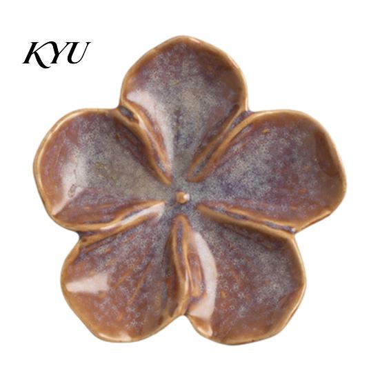 Artisanal Ceramic Condiment Dish Cherry Blossom Sauce Dish, Sushi Soy Dipping Bowl, Small Appetizer Plates Decorative Seasoning Serving for