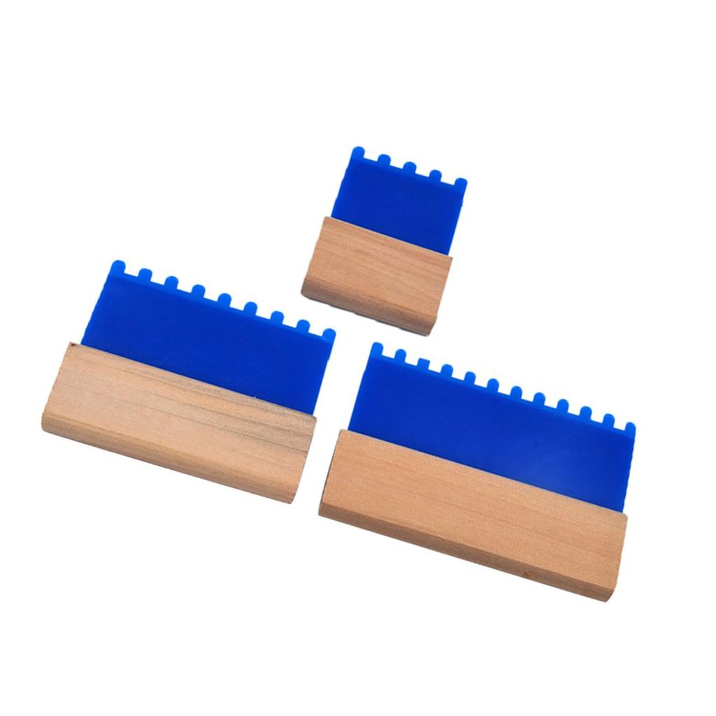 3 Pieces Professional Texturing Combs Set Portable for Stuccos and Plasters With Sturdy Plastic Materials Plastic Handle