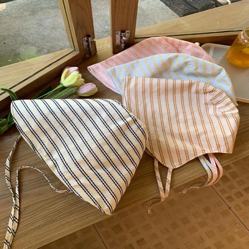 Striped Bucket Hat For Women Summer Sunscreen Big Brim Foldable Sun Cap Breathable Sunscreen Fisherman Hats Gifts