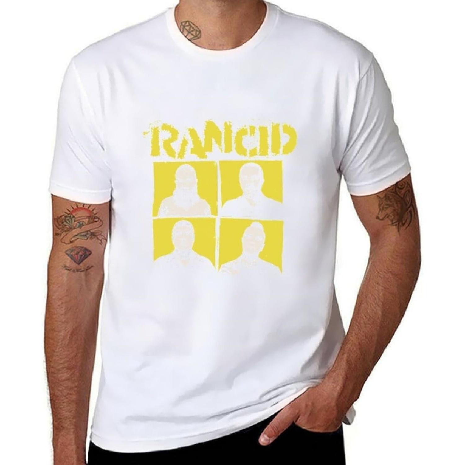 Hokiis Men s T Shirt Rancid Short Sleeve Tee Cotton Novelty T Shirt Undershirts(16) S