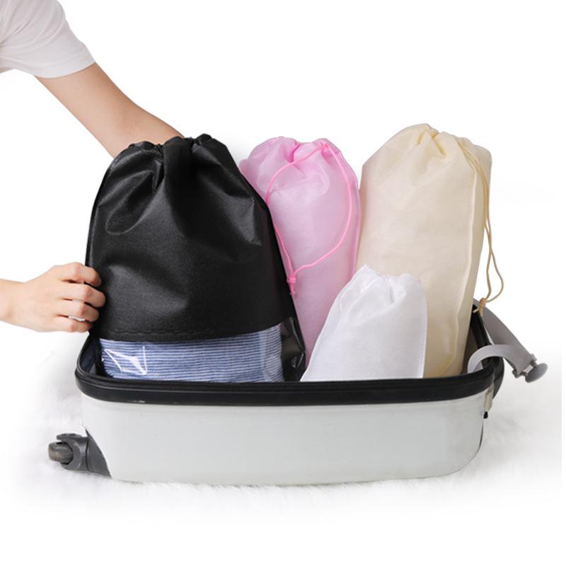 Eco-friendly Non-woven Drawstring Bag - Dustproof Storage for Shoes and Clothing, Custom Logo Printing Available