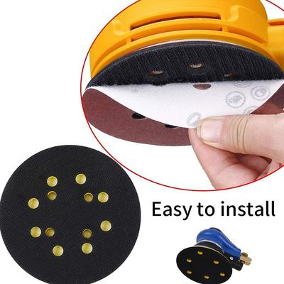 1Pcs 5 Inch 8 Holes Grinder Sandpaper Tray For Disc Grinder Backing Pad Hook And Loop 125mm Pneumatic Polishing Machine