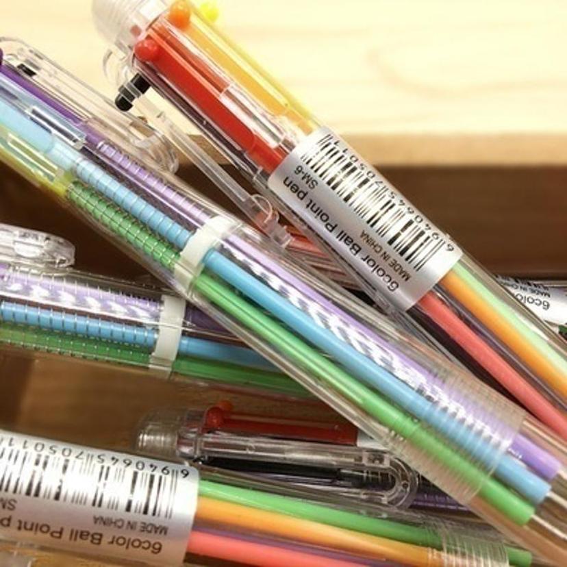10 Pcs Transparent Cartoon Ballpoint Pen Creative Cute Colorful Swivel Pen for School & Office Use