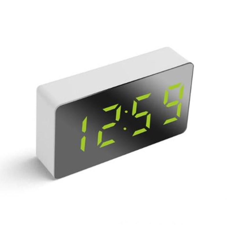 7*4cm Digital Alarm Clock TEMP Date 3 Alarms Power-off Memory Table Clock USB Powered Always On 12/24H Night Mode LED Clock
