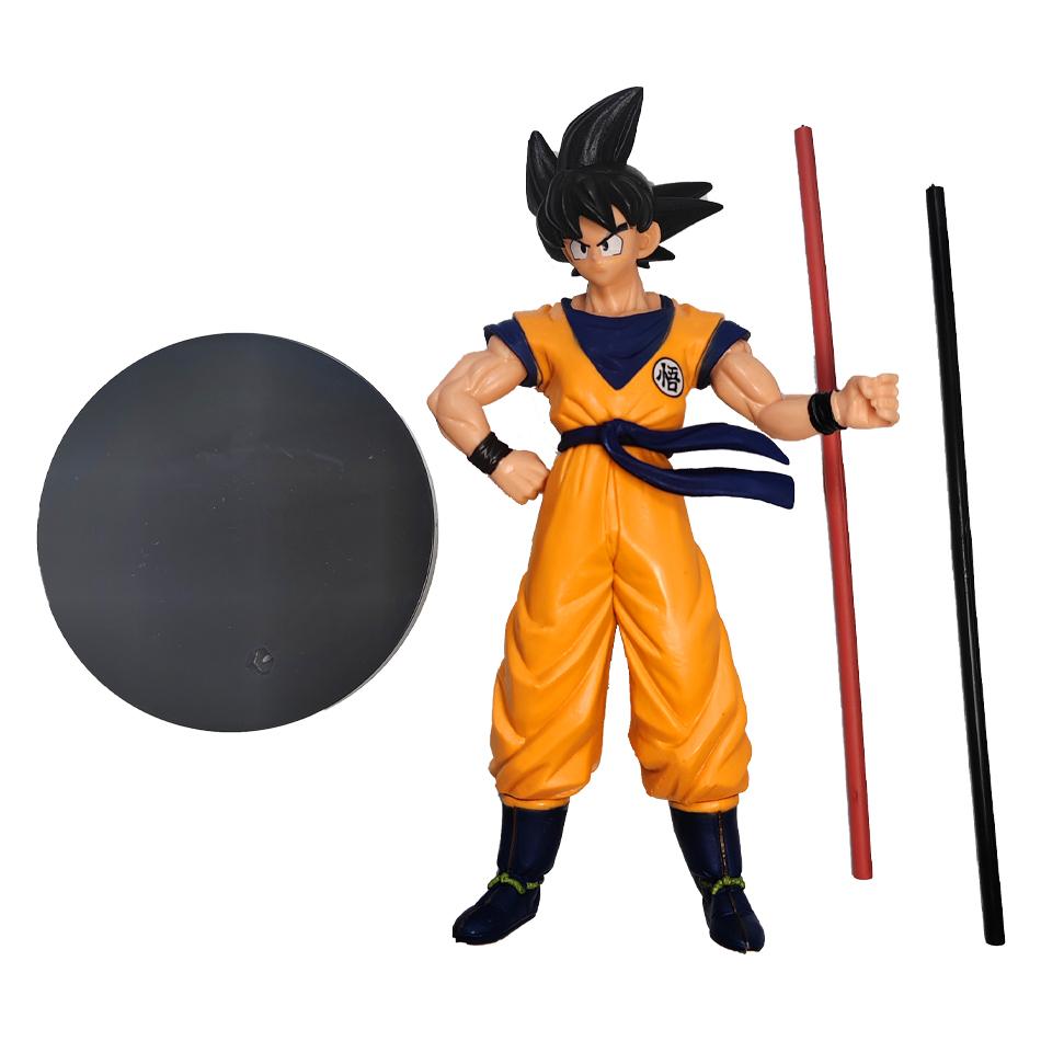 Dragon Ball Goku Super Saiyan Anime Figure 22cm Goku Action Figure Model Gifts for Kids Action Figure Toy Car Desk Ornament