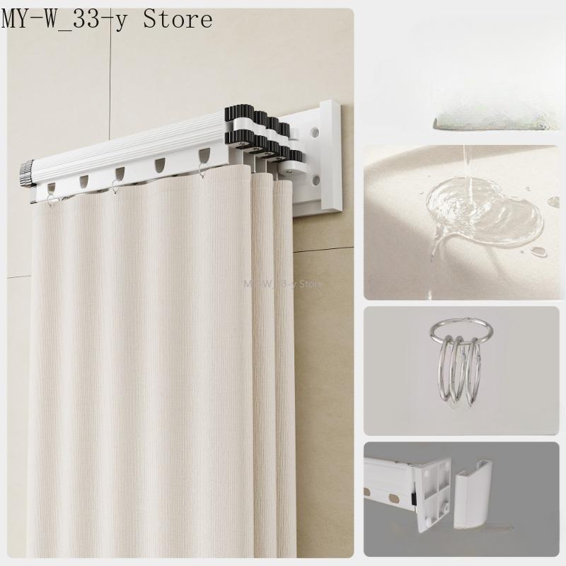 

Складна водонепроникна шторка для душу з присосками Без свердління для перегородки у ванній кімнаті Розділення сухої та вологої зони Шторка з ЕВА 180x180cm