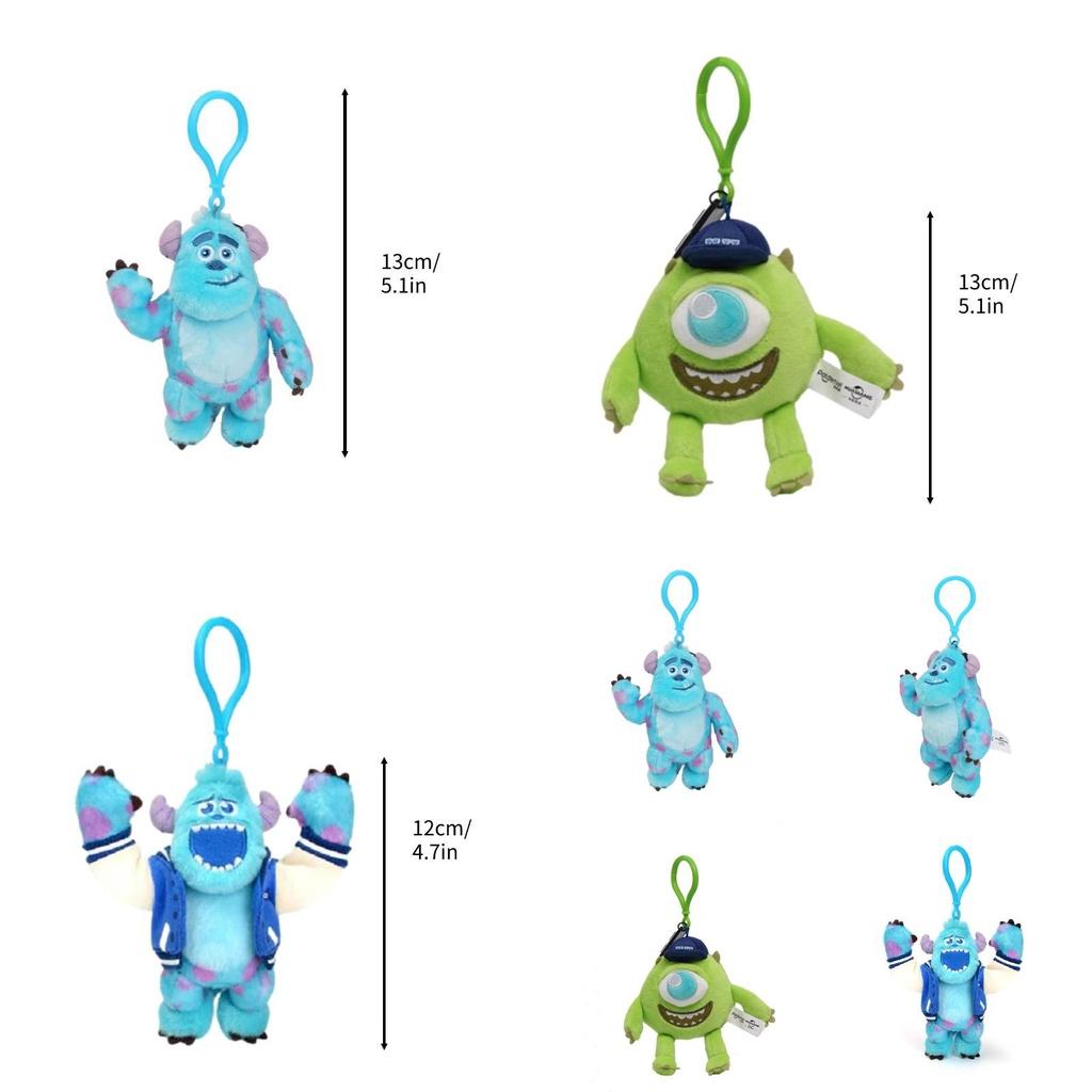 Sullivan Big-eyed Monster Plush Keychain Blue/green Colorful Backpack Accessory