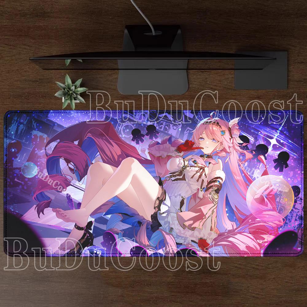 Denia Wuthering Waves Mousepad Kawaii Anime Girl Gaming Keyboard Mouse Pad Office Accessories HD Printing Overlock XXL Desk Mat