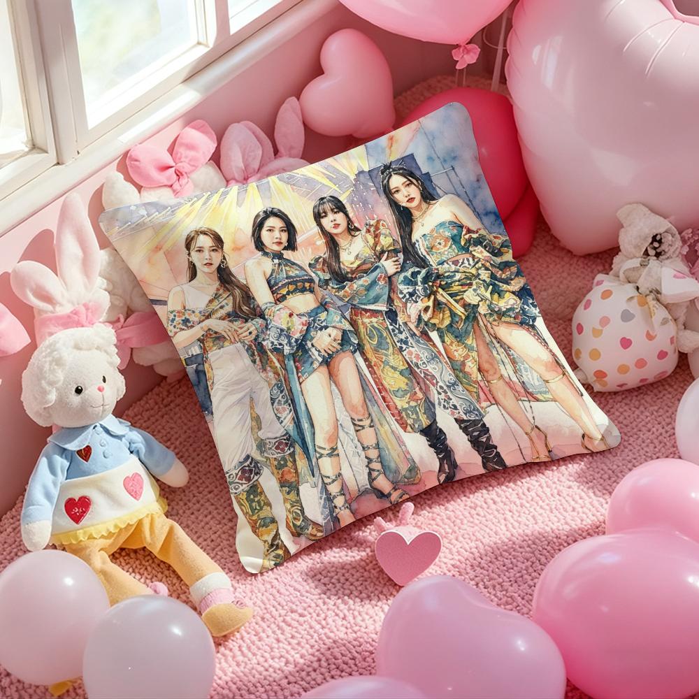 Kpop MMMMAMAMOOSS Cushion Cover Pattern Printed Pillowcase for Living Room Sofa Cushion Cover  Bedroom Decor