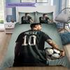 Leo Messi Ink Splash Portrait Pink 3Pcs Bedding Set Without Pillow Core Comforter Washable Microfiber Football Fan Teen Bedroom Duvet Cover Set