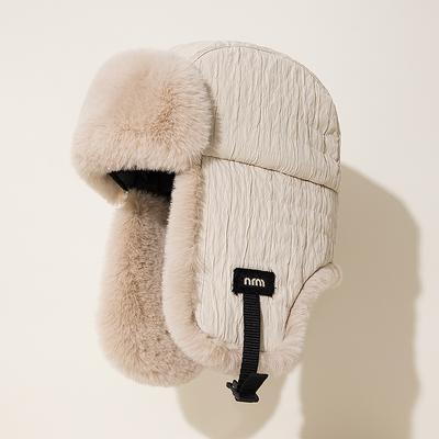 Plush Lei Feng Cap Male Thickened Ear Protection Cap Female Warm Cycling Windproof Cap Cap Winter Skiing Cold Cover Ears