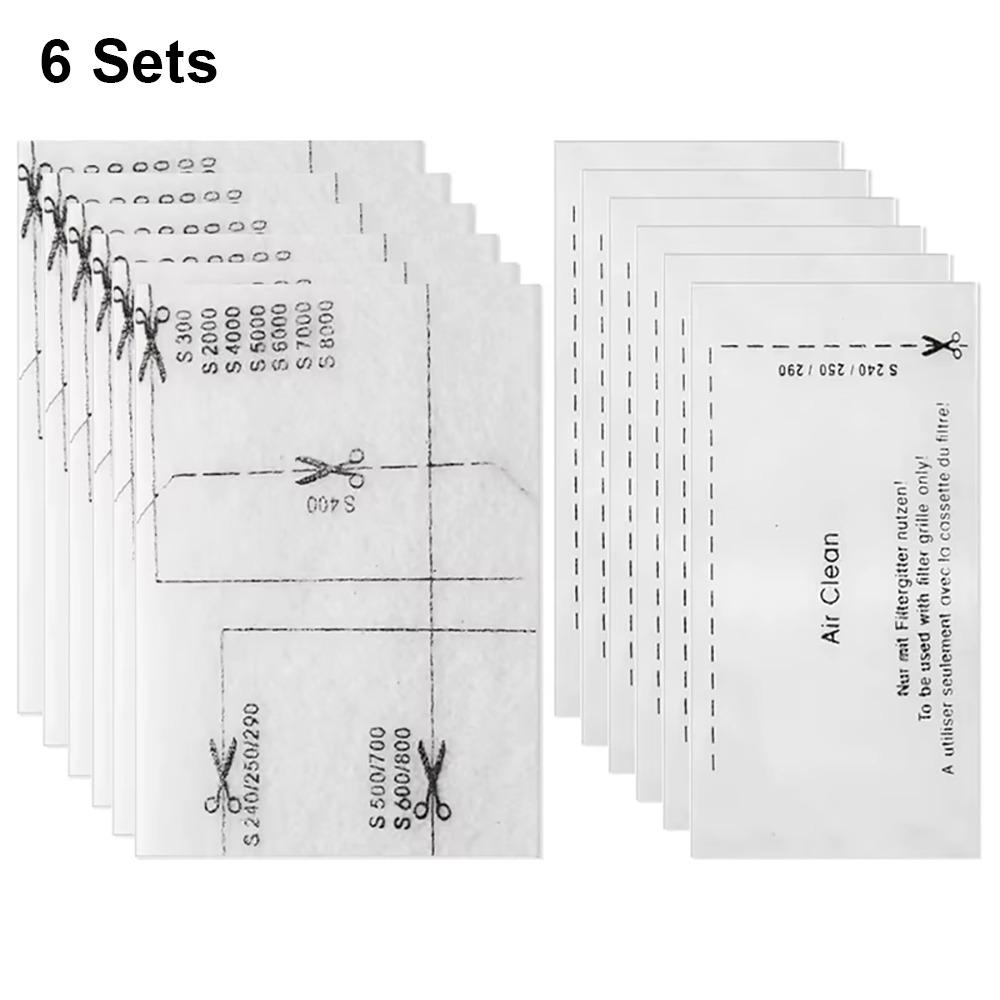 6Sets Exhaust Filter Filter Cotton Pack Replacement Parts  For Miele Complete S8340 S8360 C1 C2 C3