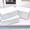 1Pc Korean Acrylic White Storage Box Blind Box Card Korean Photocard Storage Box Photo Card Organizer Compartment Flip Box