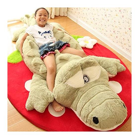 NOVA Plush Crocodile/Crocodile Extra Large Crocodile Body Pillow Animal Toy Fluffy Stuffed Animal Present Celebration Body Pillow (Green, 110cm)