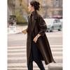 Mohan Yimei Women's French Style Belted Double-sided Wool Coat