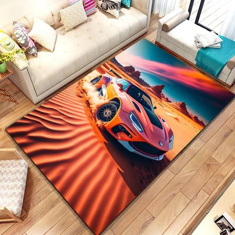 

Sports Car Carpet Mat Rug Desert Mountain Flame Effects Speed Sci-Fi Home Decoration Vibrant Floor Mat Living Room Decoration 40x60cm