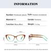 New Cat-Eye Anti-Blue Light Presbyopia Eyewear Stylish High-Definition and Comfortable Reading Glasses Diopter 0 To +4.0