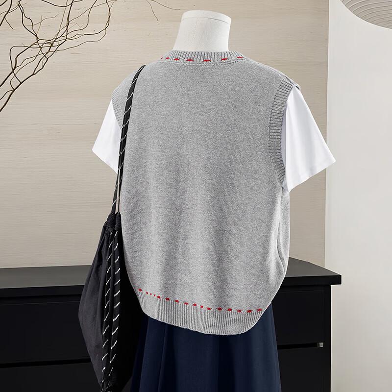 Mushroom Embroidered Knit Cardigan