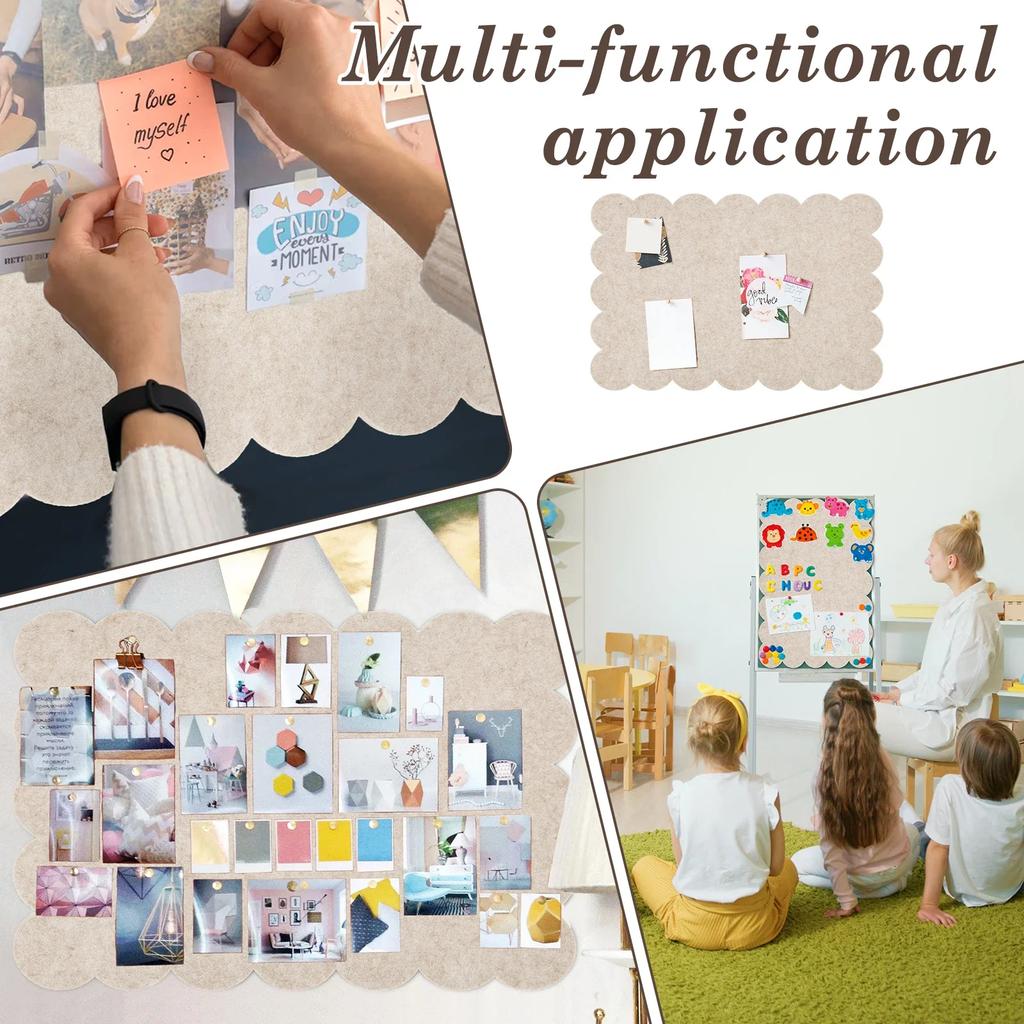 Panneau d'épingles en feutre 15,75x23,62 pouces Tableau d'affichage en feutre Tableau d'affichage photo avec dos adhésif double face pour chambre d'enfant salle de classe