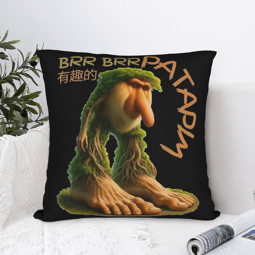 Italian Brainrot THE SOUL OF THE NATURE Pillow Cover Retro Trendy Pillow Case For Wedding Party Home Decor Comfy Pillowcases