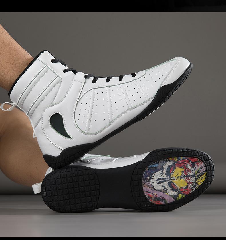 Spring and Summer New Men's and Women's Indoor Sports Shoes High-top Boxing Shoes Ring Training Shoes Fighting Shoes Wrestling Shoes
