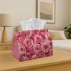 1pc Tissue Box Holder with a Pink Rose Design - A Versatile Napkin Dispenser Suitable for Home Gatherings, Car Decoration, And More - A Stylish Organi