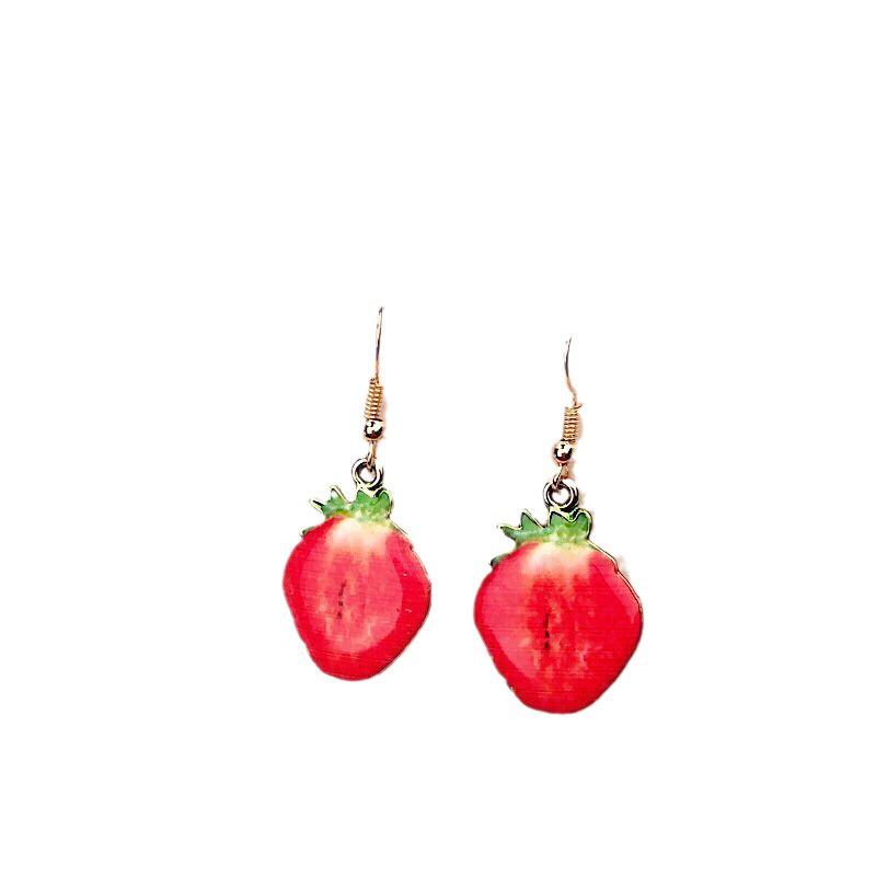 Korean Dongdaemun Creative Strawberry Stud Earrings