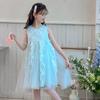 Girls' dress 26 summer new shiny mesh princess dress elegant fairy dress big children's dress