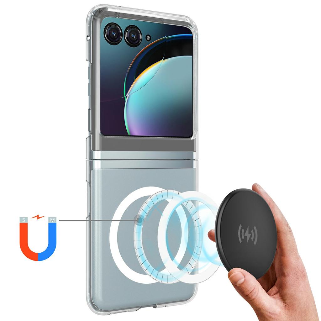 For Motorola Razr 2025 Case TPU + Acrylic Magnetic Phone Cover