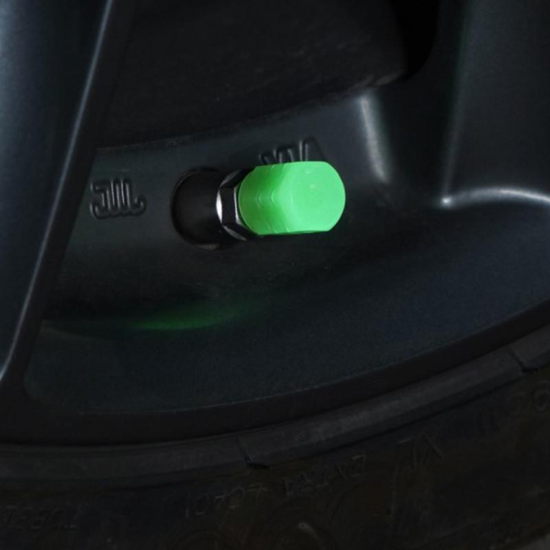 Luminous Tire Valve Cap Car Motorcycle Bike Wheel Hub Glowing Valve Cover