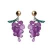 925 Silver Needle Purple Grape Earrings - Cute, Fashionable, and Stylish Earrings for Women