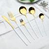 New 36Pcs Mint Gold Cutlery Set Western Silverware Stainless Steel Dinnerware Knife Fork Spoon Tableware Flatware Kitchen Wedding Accessories