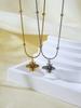 1 Piece Simple Temperament Niche Light Luxury Stainless Steel 18k Gold Plated Street Trend Bee Pendant Necklace