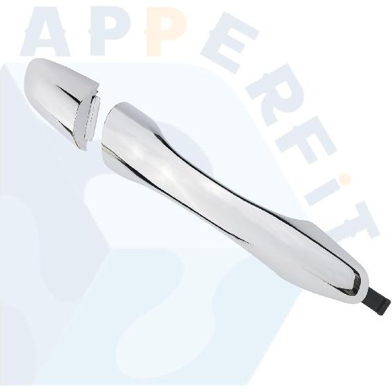 APPERFiT Exterior Door Handle W/End Cap Cover For Rear Door Right Passenger Side Chrome Compatible With Kia Sorento 2016 2017 2018   Replaces