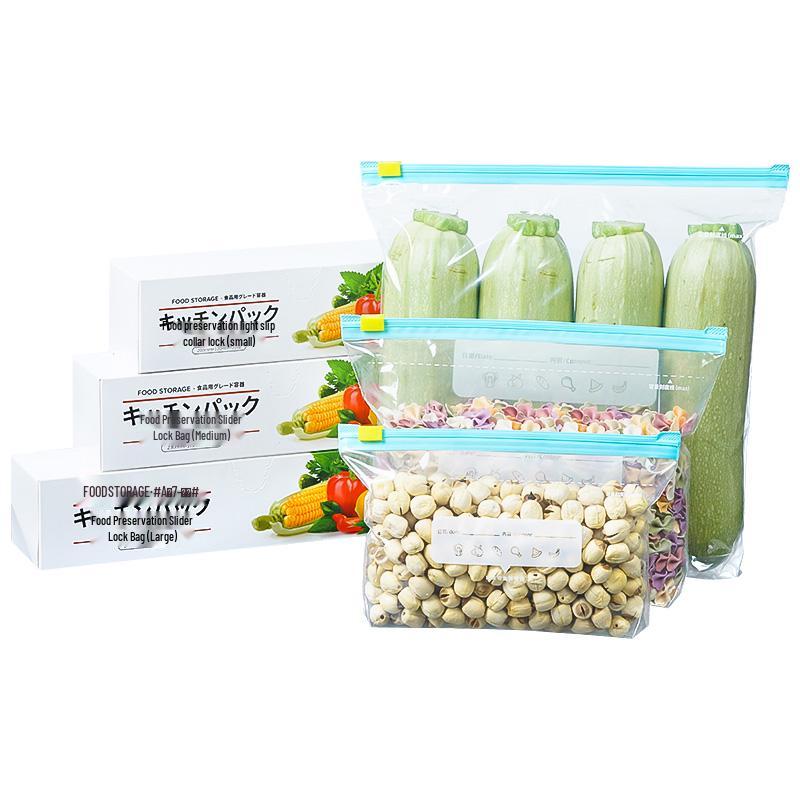 Fresh-Keeping Zipper Bags: Self-Sealing, Freezable Food Storage for Home and Refrigerator