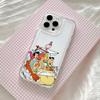 Fun Cartoon Flintstons Phone Case for IPhone 17 16 16e 15 14 13 12 11 Mini Pro Max X XR XSMax 8 Air Plus Transparent Back Cover