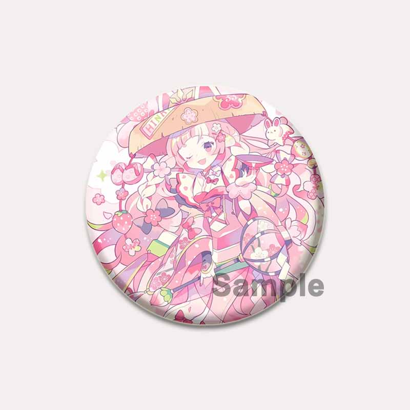 

32/44/58 мм Хацунэ Мику мультяшная фигурка броши косплей певица значок для воротника рюкзак шляпа аксессуар ручной работы аниме эмалированная булавка 44mm